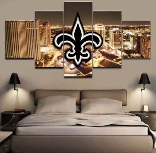 New Orleans Saints City Sports Team Sport 5 Panel Canvas Art Wall Decor