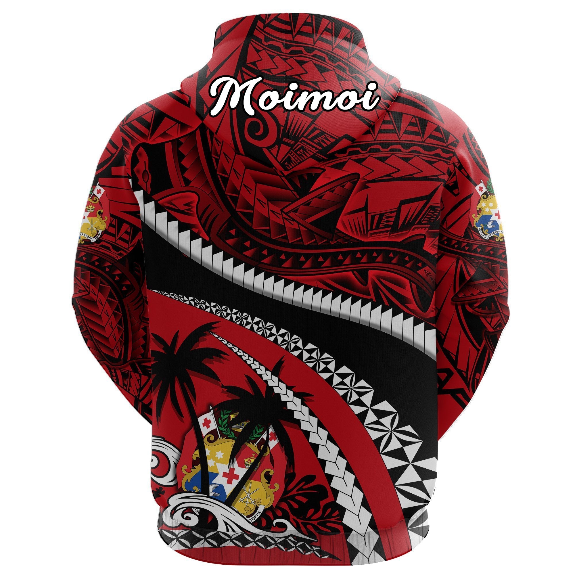 (Moimoi) Hoodie Tonga Polynesian Shark Tattoo Lt4