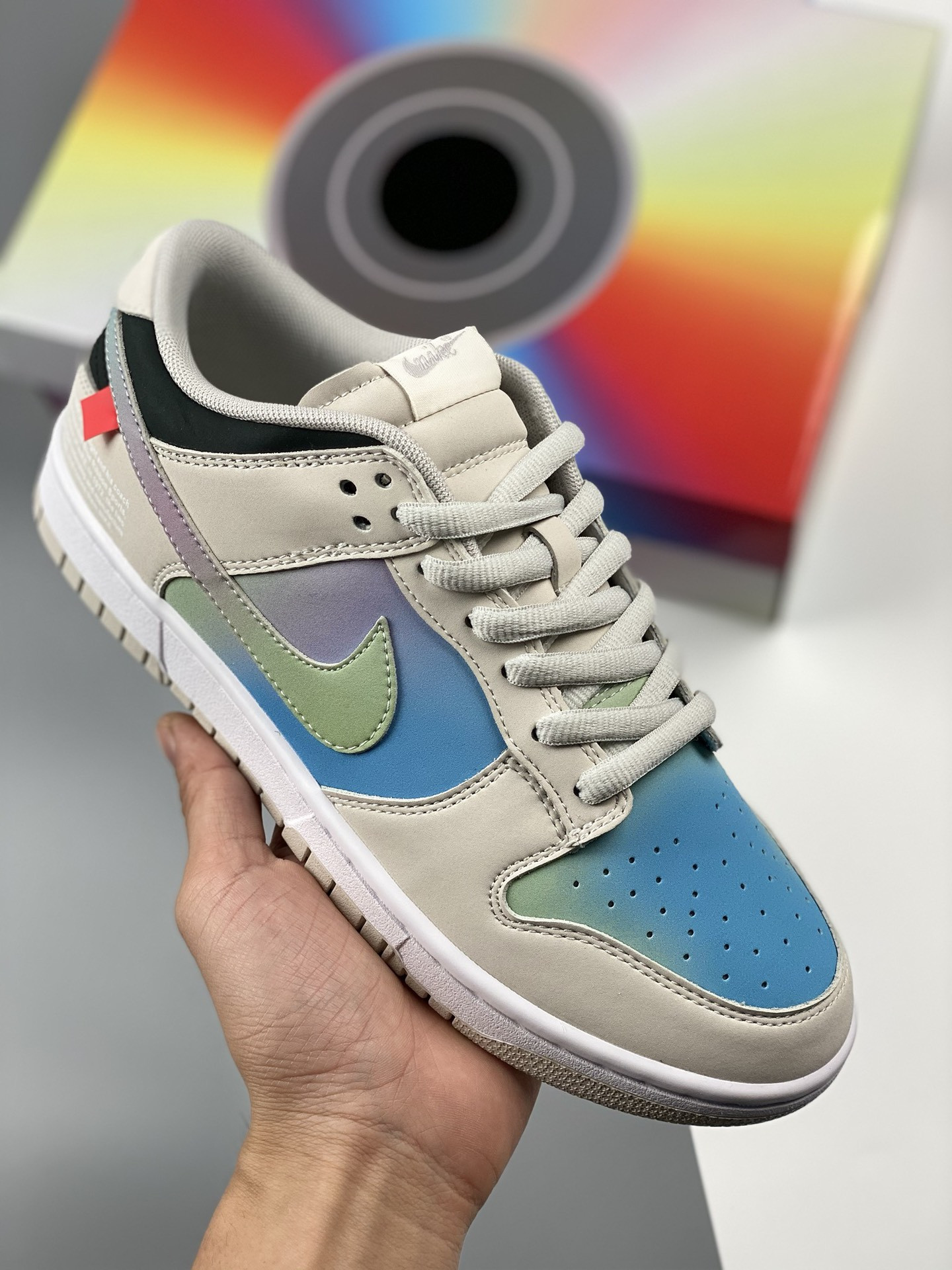 Custom Nike Dunk Low Wolf GreyBlue-Multi 5340962