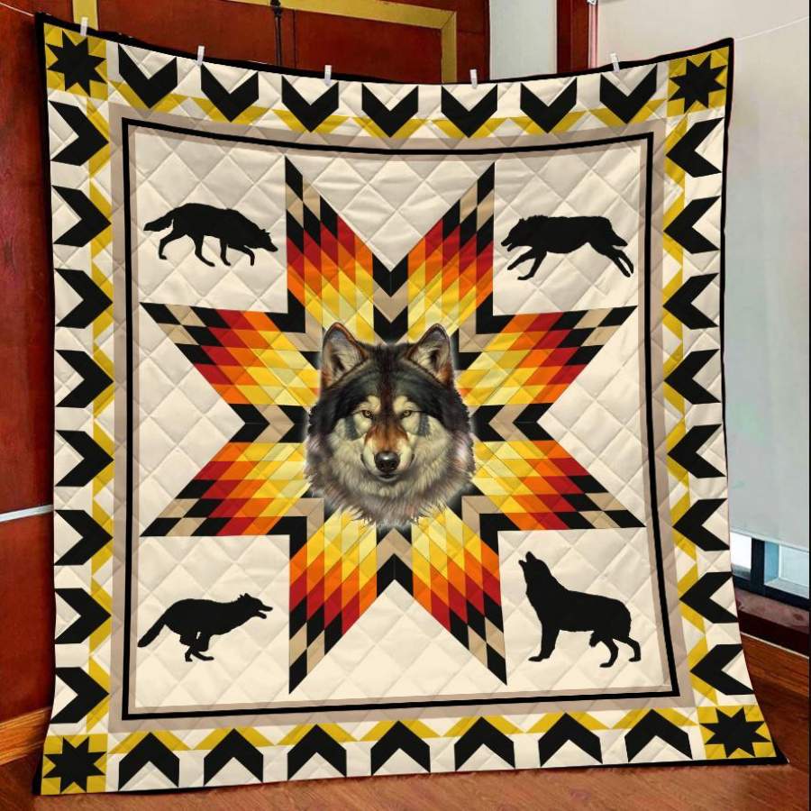 Wolf Native T17 – Quilt Blanket Christmas Gift Ideas