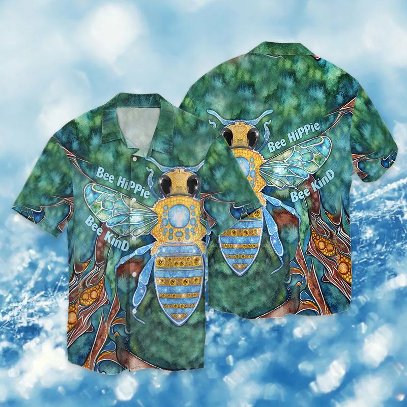 Bee Hippie Bee Kind 3D Full Print Hawaiian Shirt