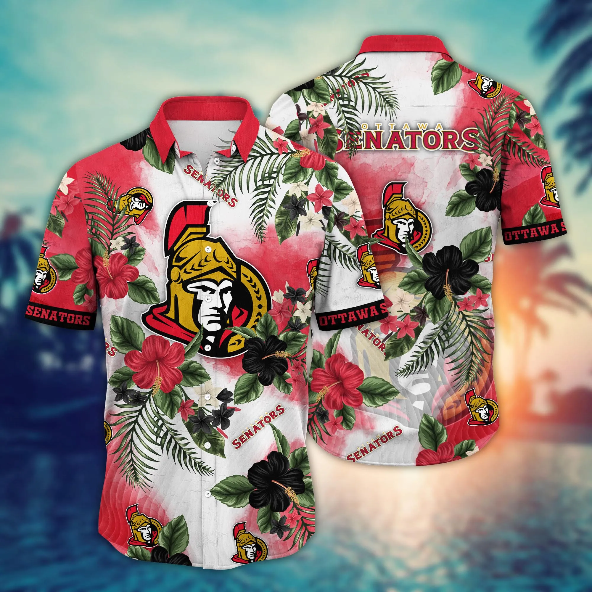 Ottawa Senators Nhl Hawaiian Shirt Music Festivalstime Aloha Shirt