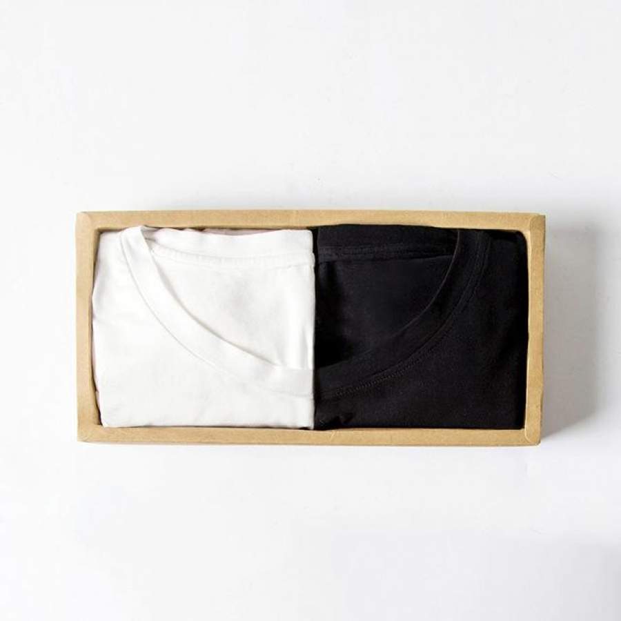 Summer Cotton T Shirt Men Casual T shirt Classic Basic T shirt 2 Pieces Pack Top