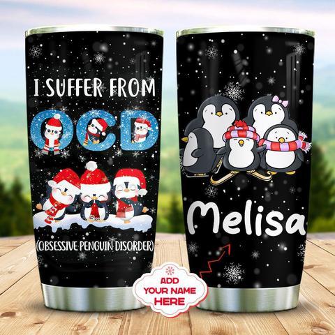 Penguin Ocd Personalized Kd2 Stainless Steel Tumbler, Personalized Tumblers, Tumbler Cups, Custom Tumblers