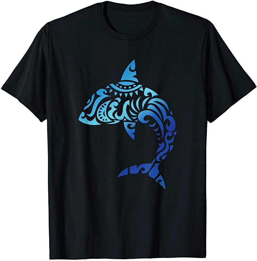 Shark Polynesian Print T-Shirt