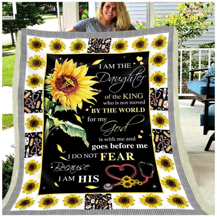 Blanket Gift For Nurse I Am A Daughter Of The King