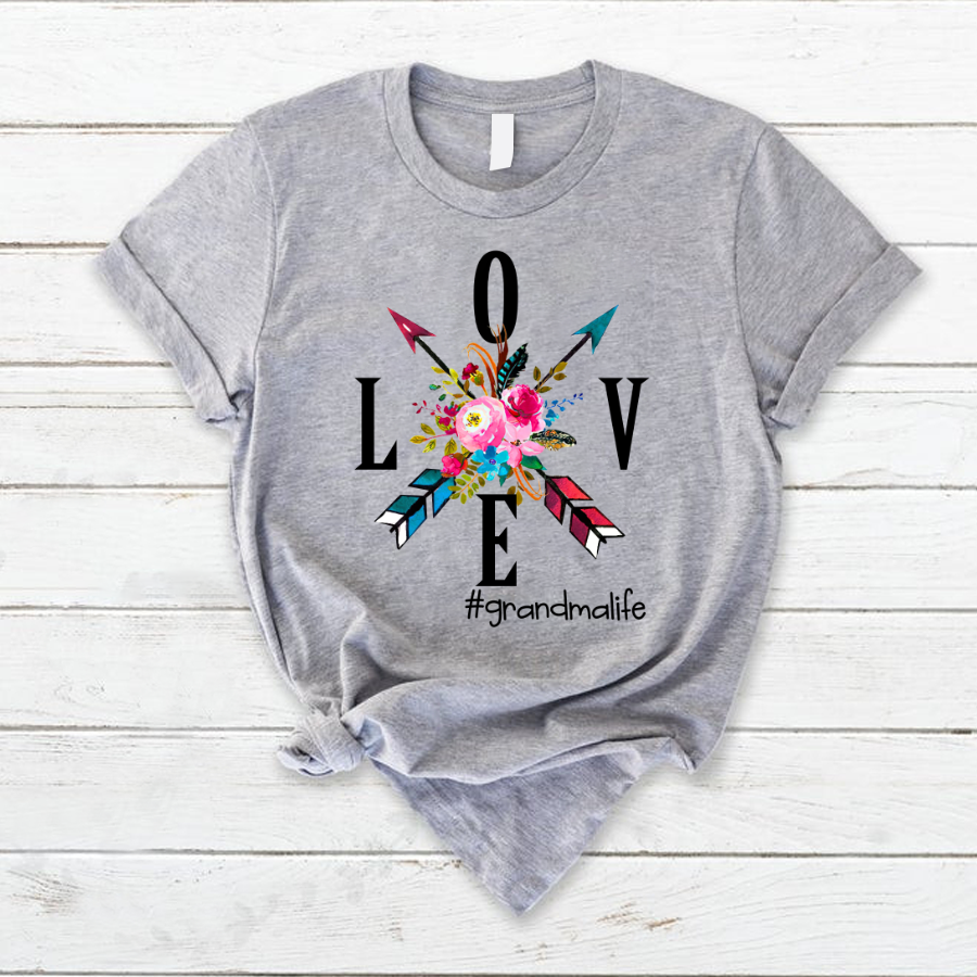 Love Flower Arrow Grandma Life Shirt