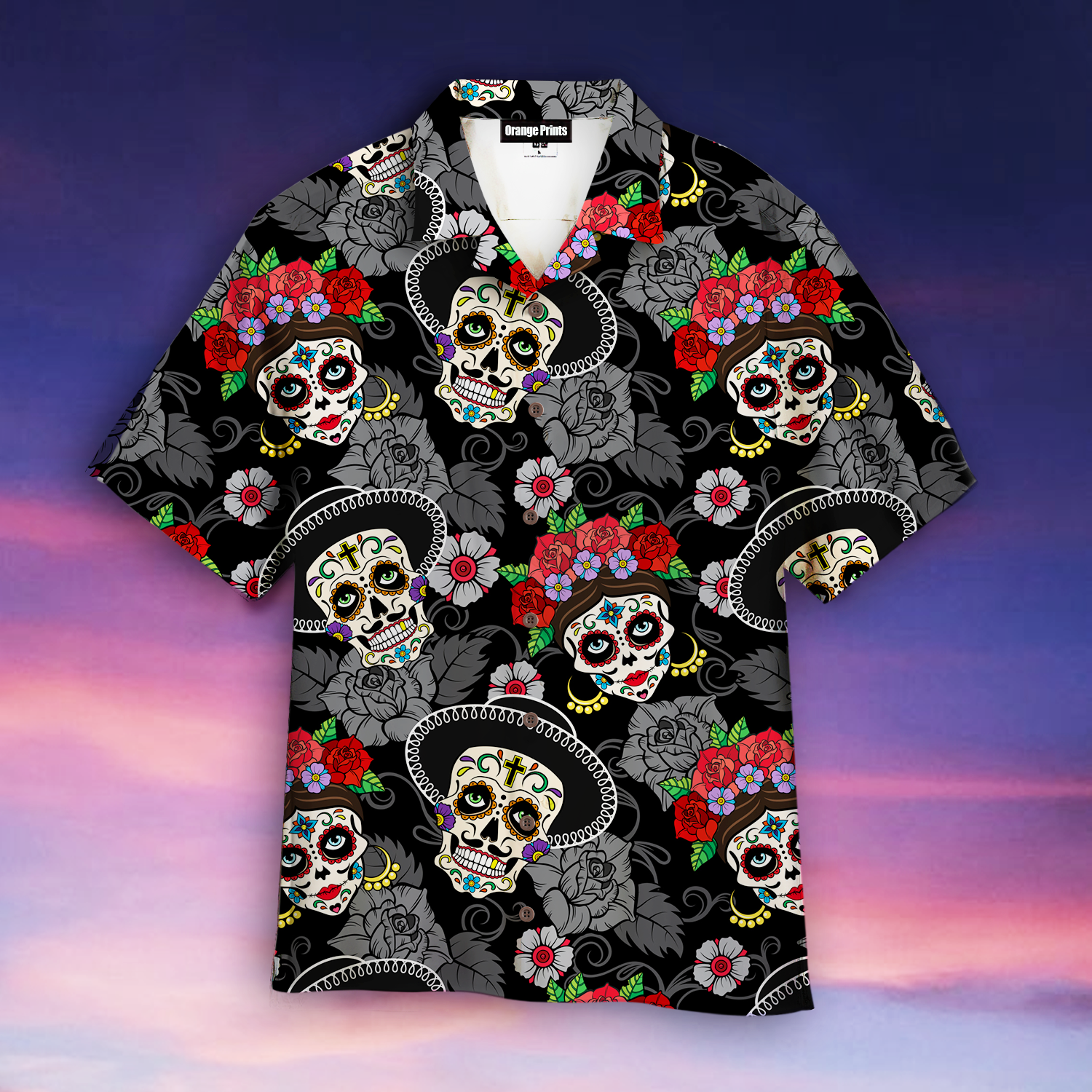 Mexican Skull Day Of The Dead Aloha Hawaii Shirts For Men Women Ha74432