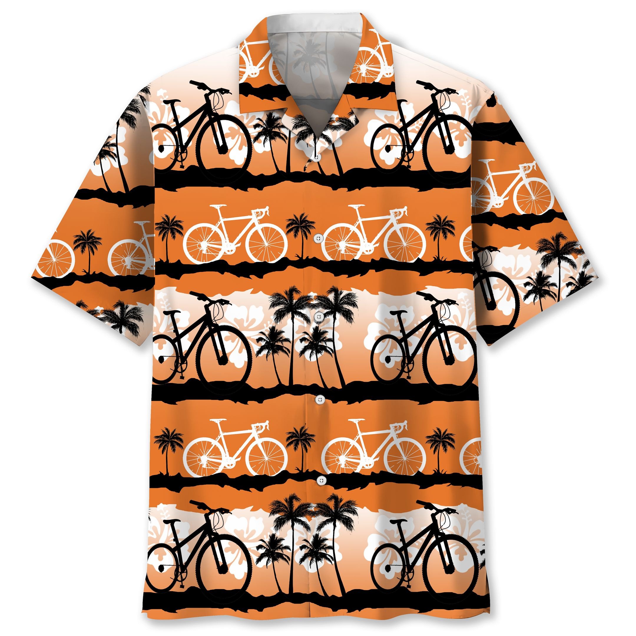 Cycling Sunset Hawaiian Shirt Ha33868