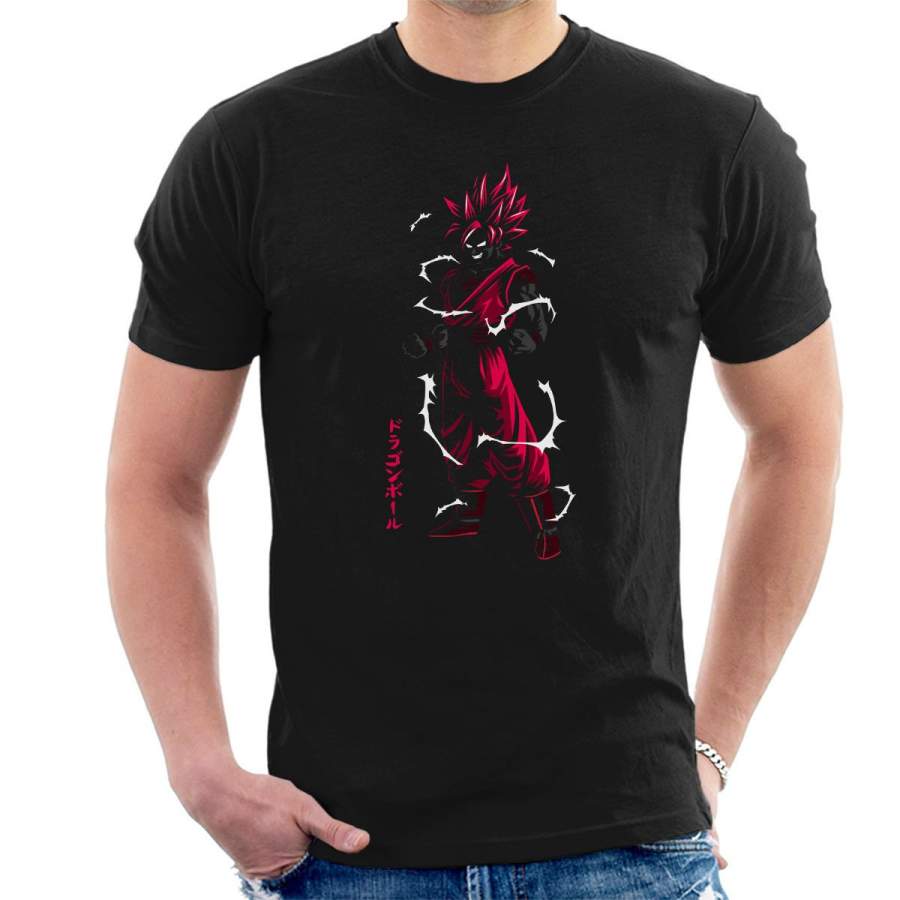Dragon Ball Z Goku Saiyan Outline Men’s T-Shirt
