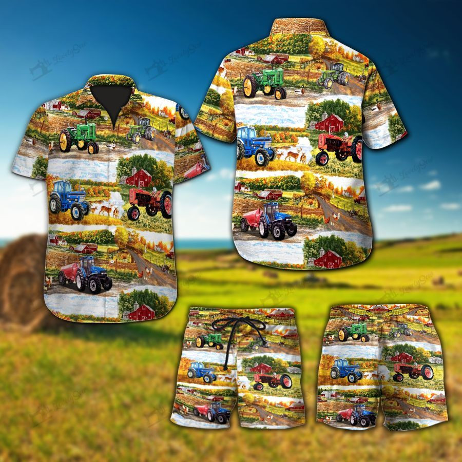 Tractor Hawaii Shirt Set Unisex Ha31057