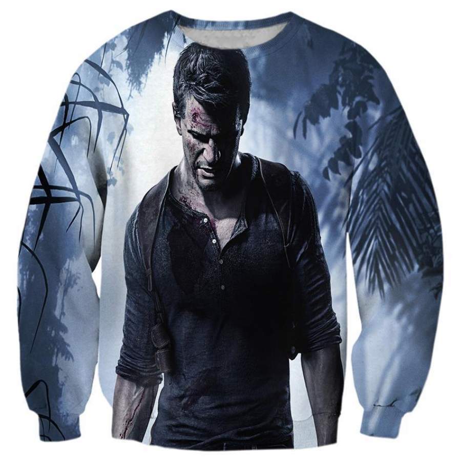 Uncharted 4 Nathan Drake Down Face Shirts