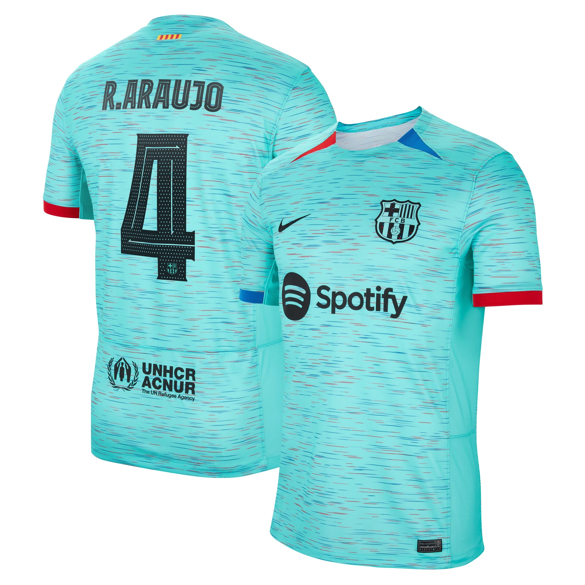 Ronald Araujo Barcelona 2023/24 Third Replica Jersey – Aqua