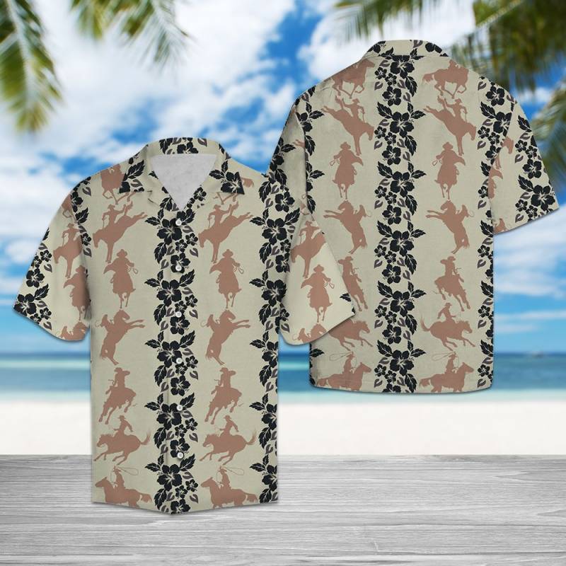 Rodeo Pattern Hawaiian Shirt Ha82687