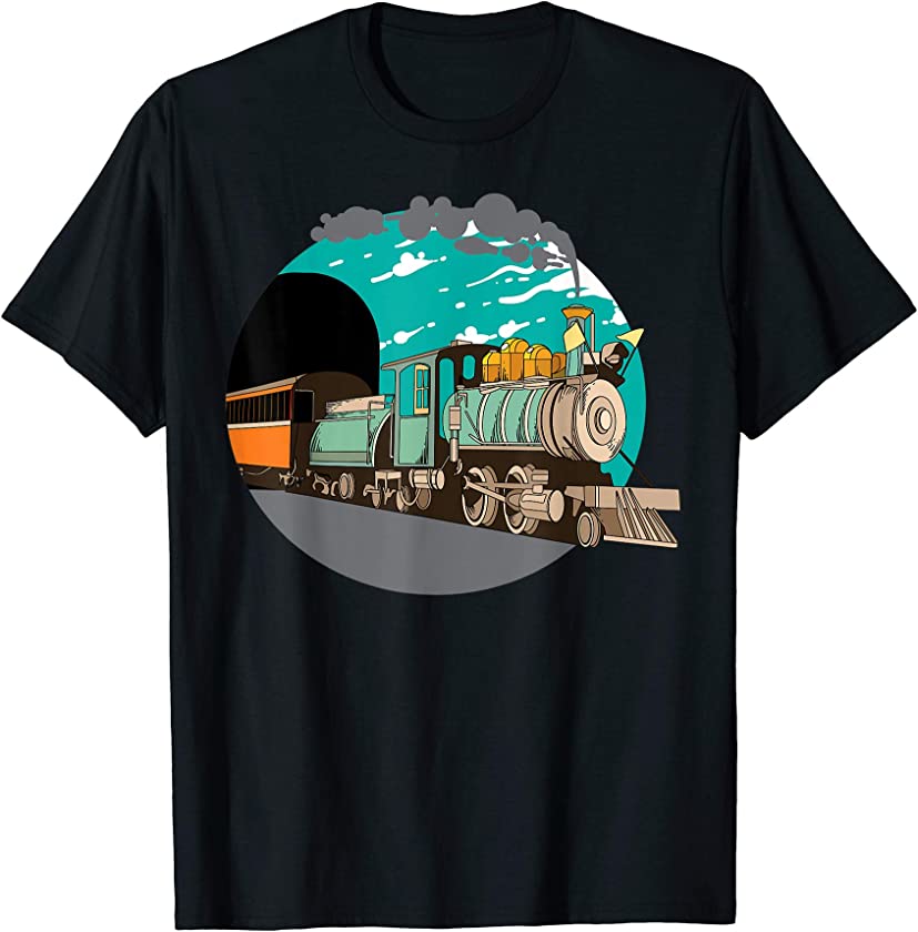 Vintage Steam Locomotive T-Shirt – For Railway Enthusiasts