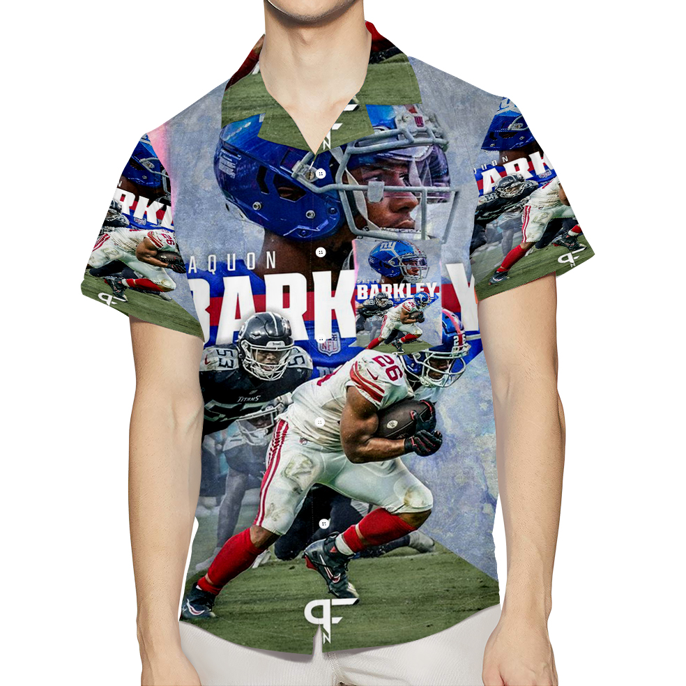 New York Giants Saquon Barkley1 3D All Over Print Summer Beach Hawaiian Shirt With Pocket