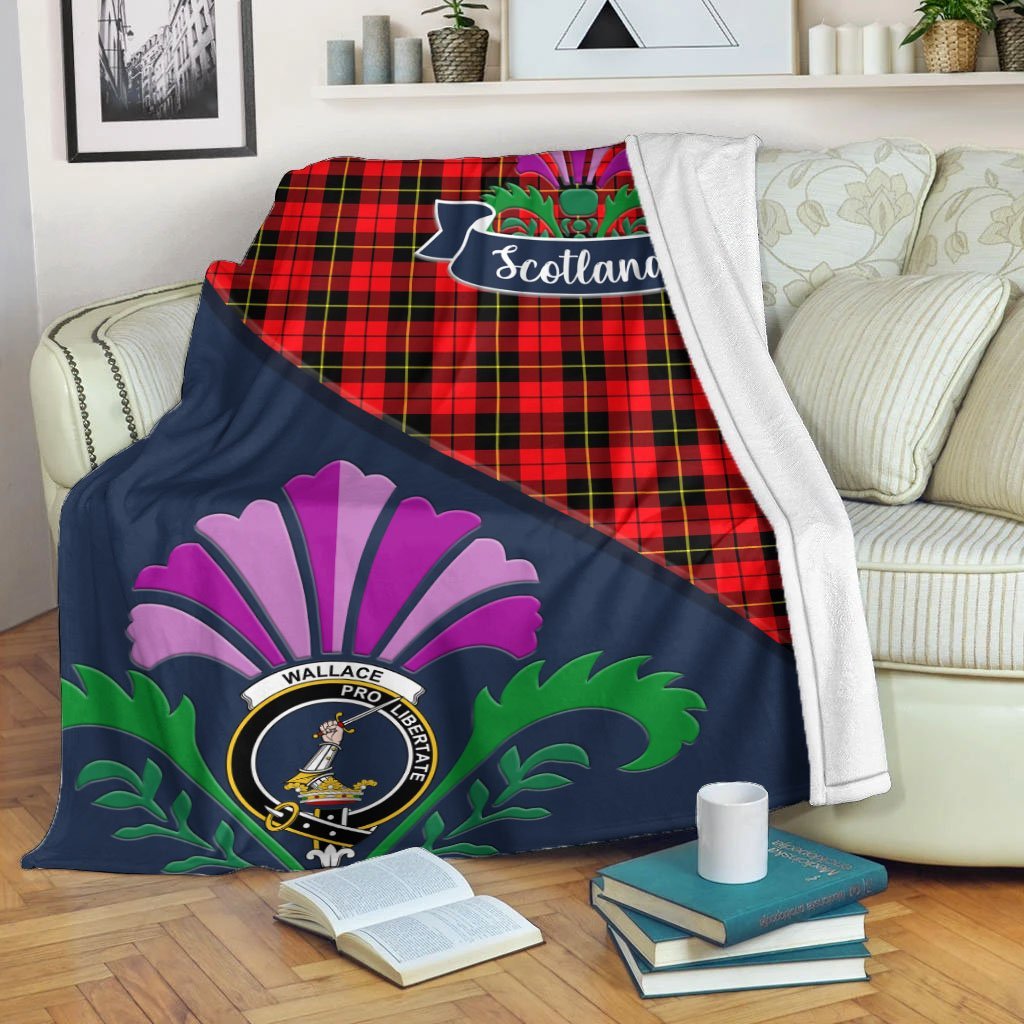 Wallace Crest Tartan Blanket Scotland Thistle A30