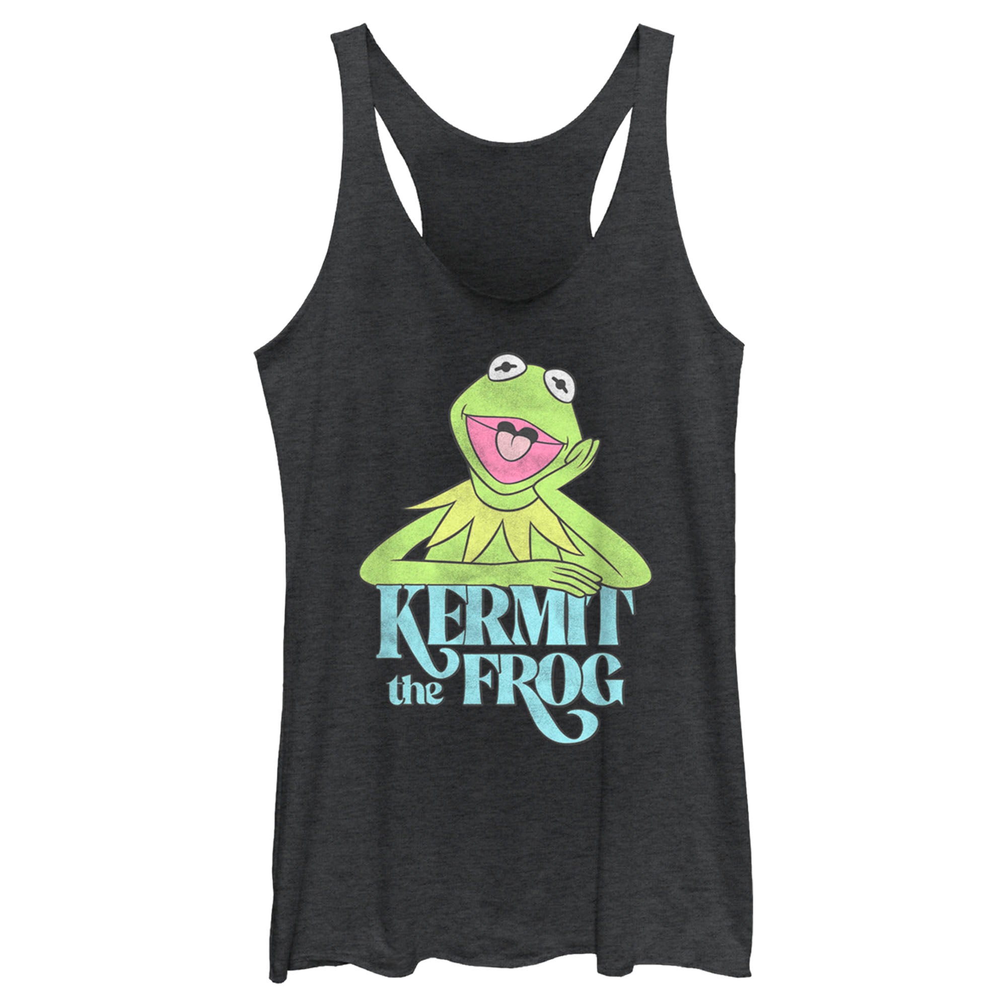 Women’S The Muppets Kermit The Frog Distressed Racerback Tank Top