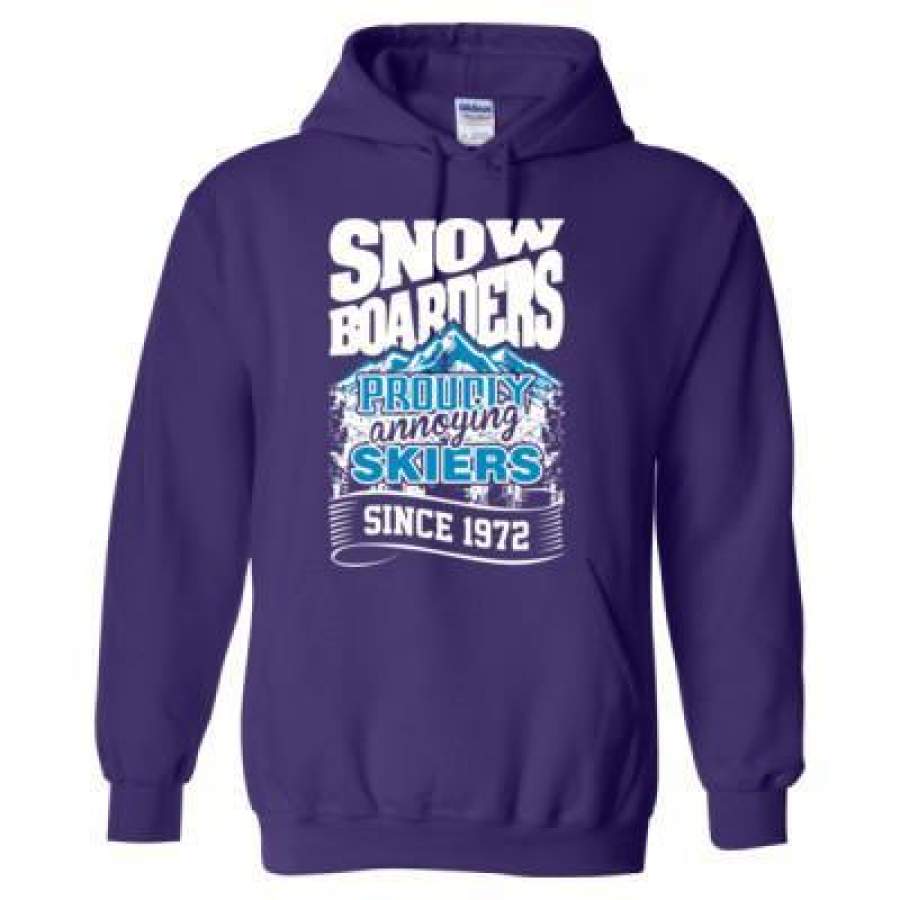 AGR Snow Boarders Proudly Annoying Skiers Since 1972 – Heavy Blend™ Hooded Sweatshirt