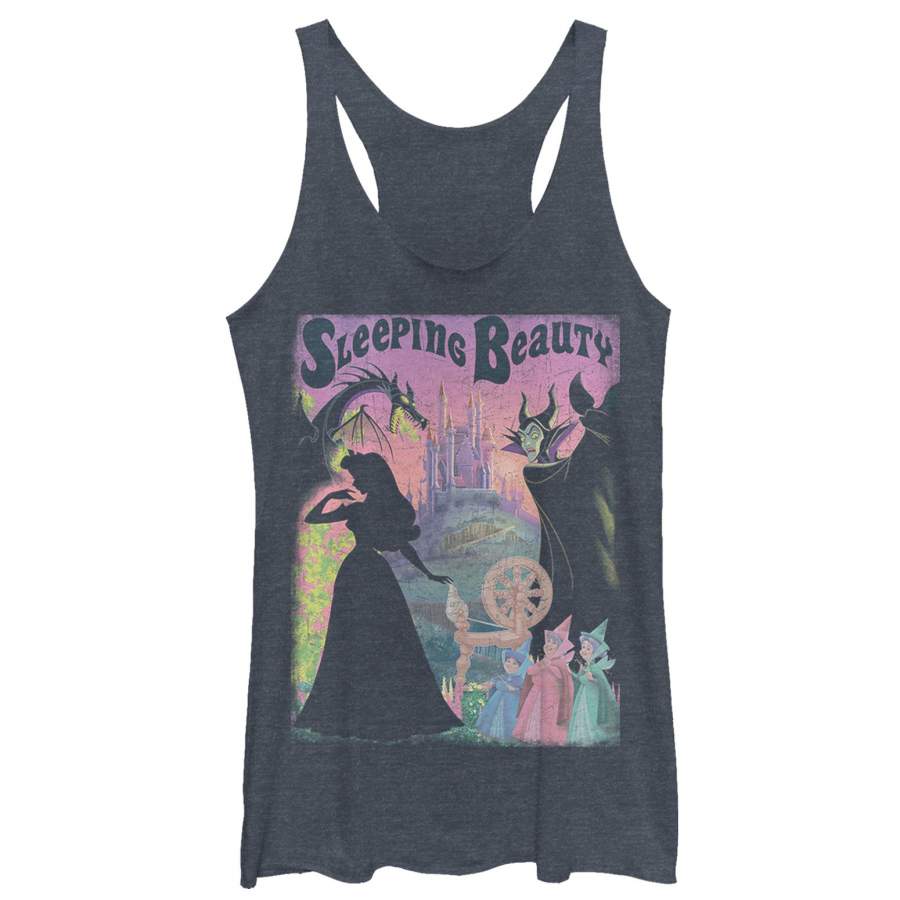 Sleeping Beauty Women’s Silhouettes  Racerback Tank