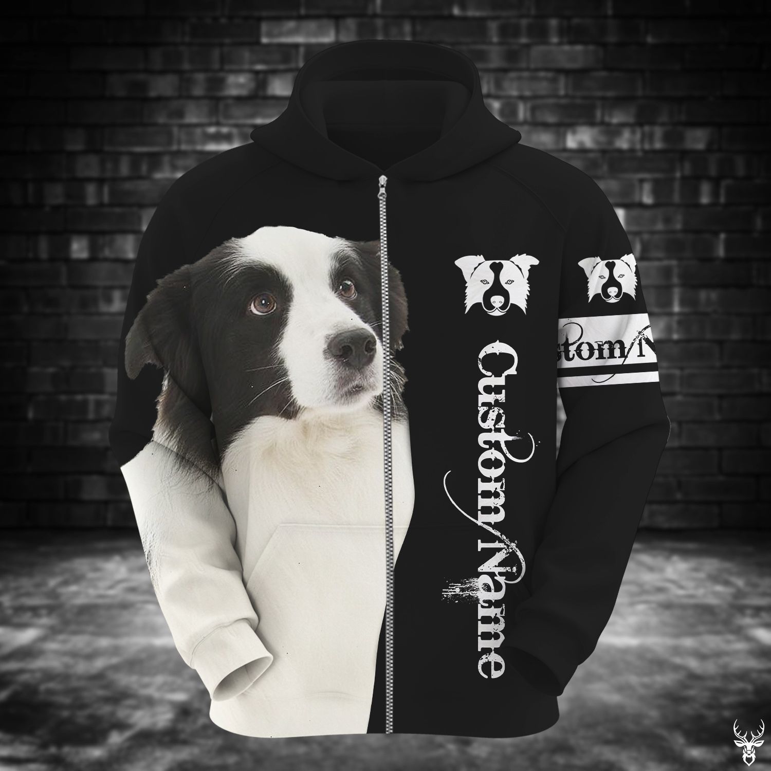 Border Collie Custom Name Hoodie QQ NXD012009F01BF