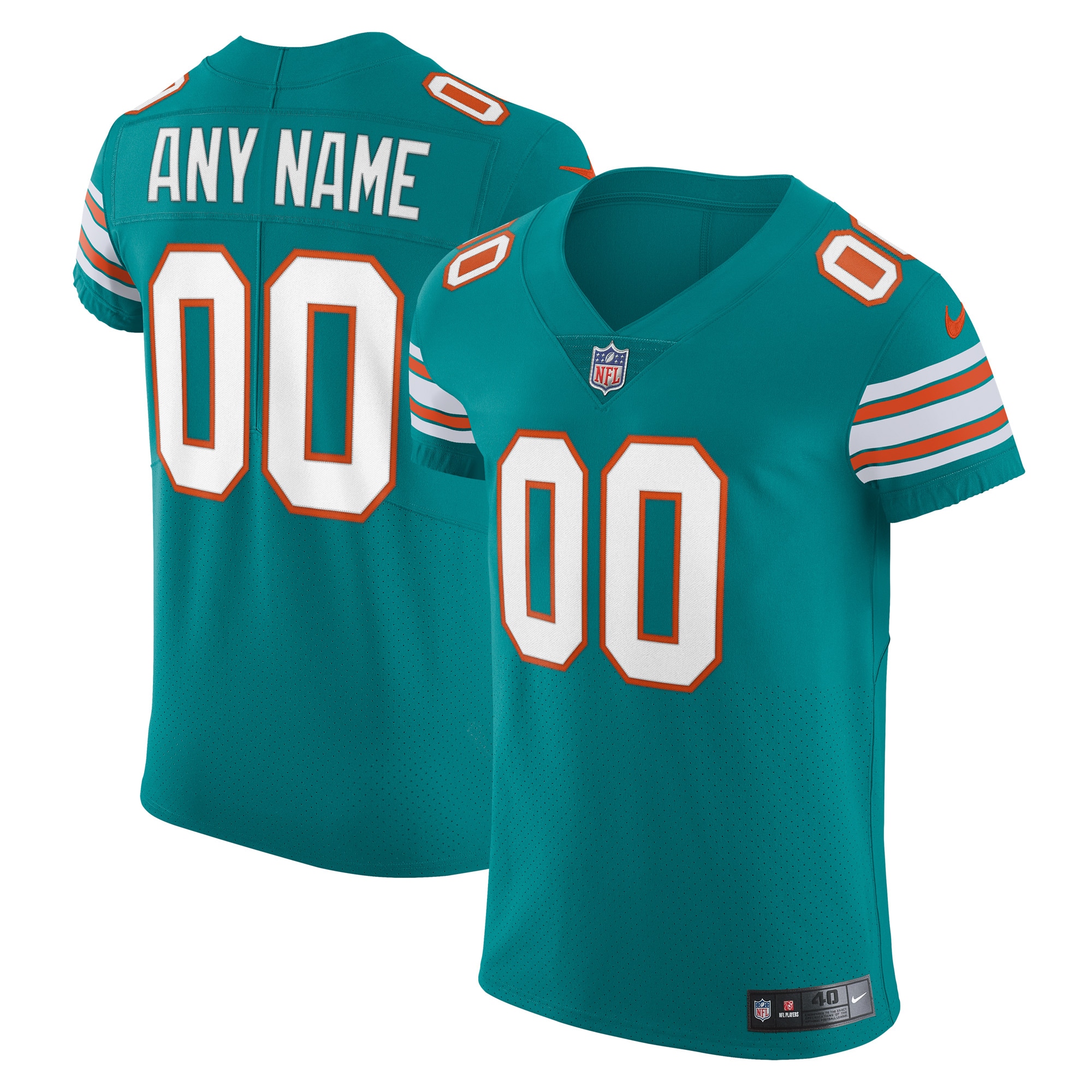 Miami Dolphins Elite Vapor Untouchable Custom Jersey – Aqua