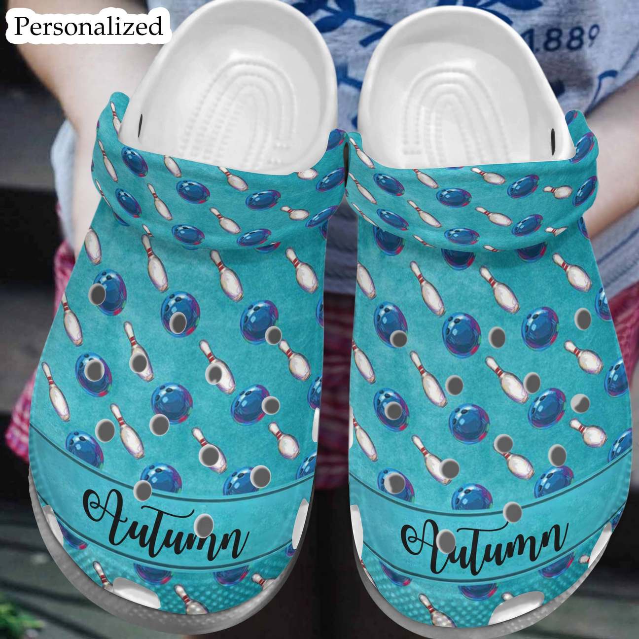 Bowling Personalized Clog, Custom Name, Text, Color, Number Fashion Style For Women, Men, Kid, Print 3D My Time