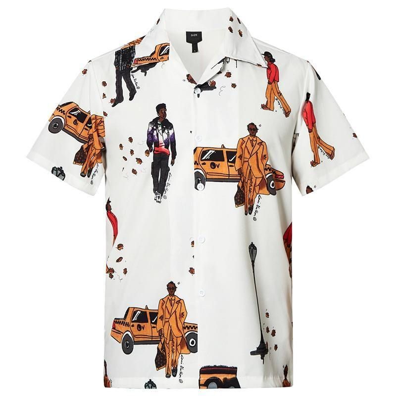 Discover Cool Mens Hawaii Shirts Walking People Printed Ha4340