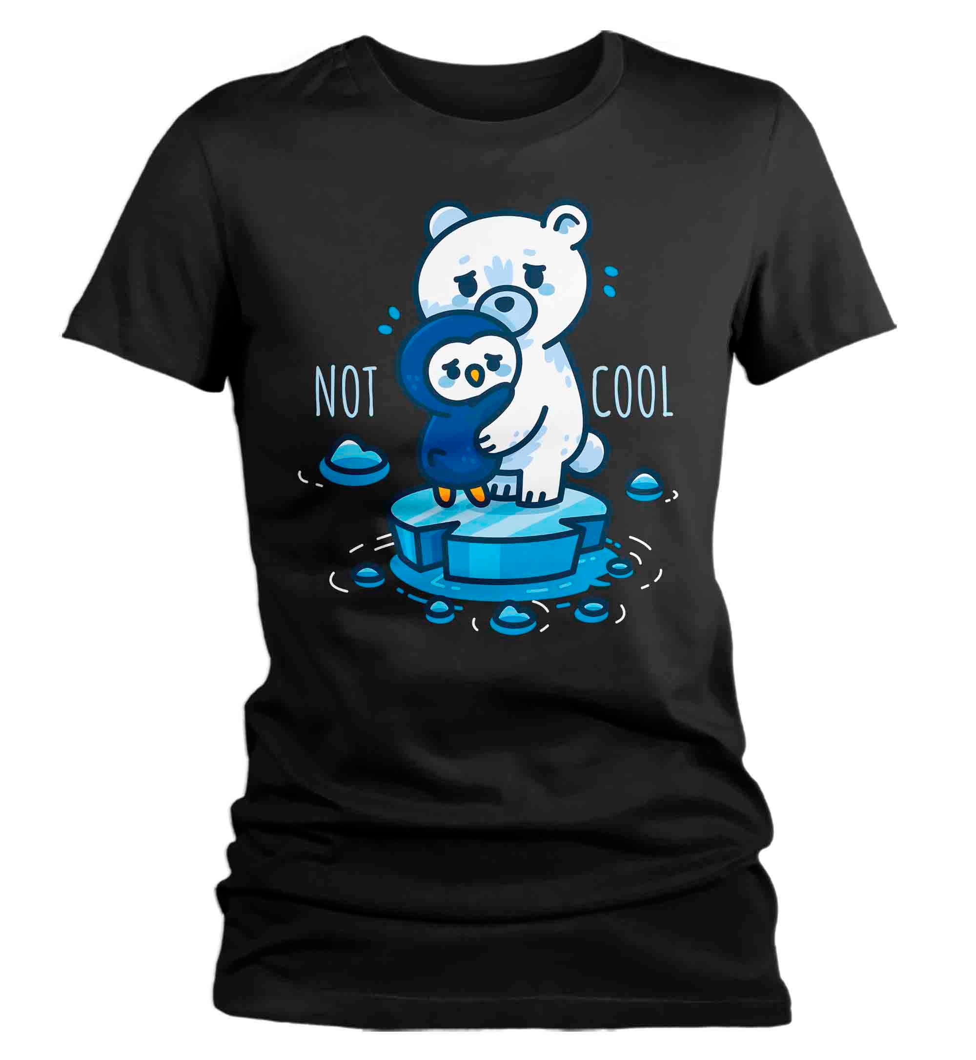 Women’S Climate Change Shirt Not Cool T Shirt Polar Bear Penguin Arctic Earth Day Global Warming Gift Shirt Ladies Woman Tshirt