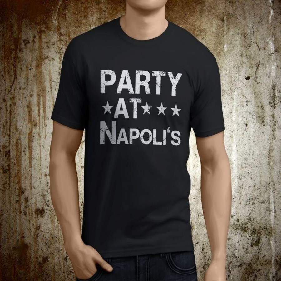 New Popular Party At Napolis Cleveland Indians Mens Black T Shirt