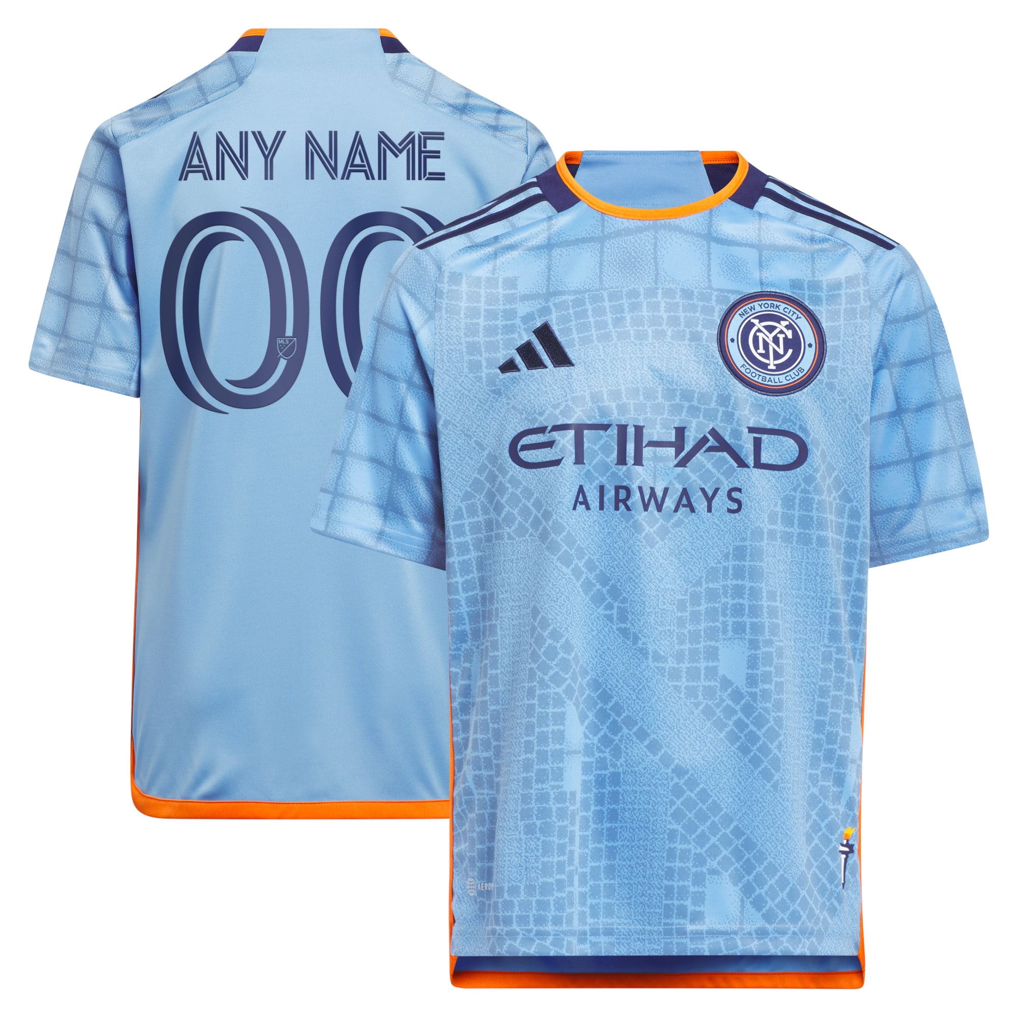 New York City FC Youth 2023 The Interboro Kit Replica Custom Jersey – Light Blue