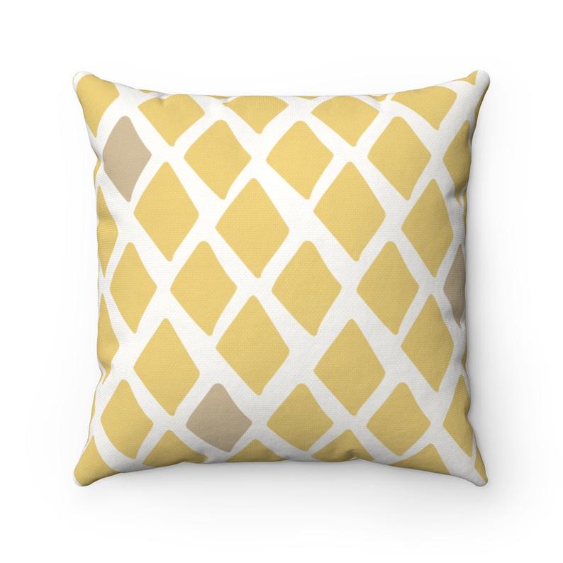 Yellow Throw Pillow, Yellow Pillow, Yellow Decorative Pillow, Yellow Home Decor, Throw Pillows