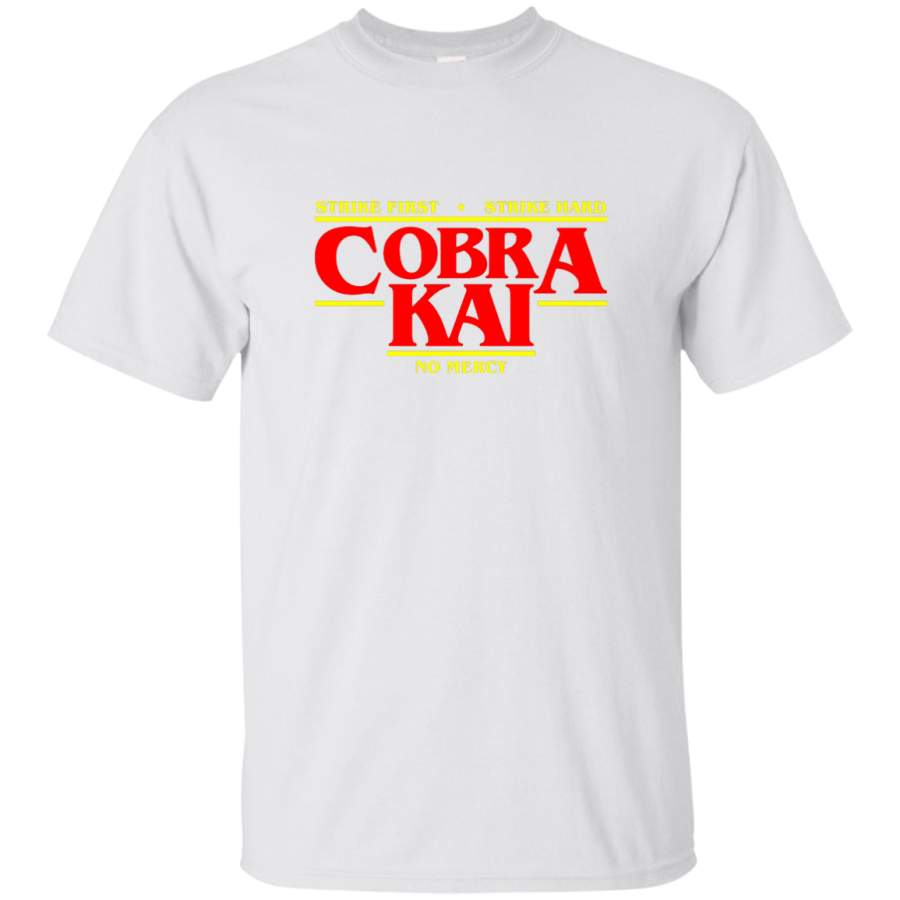 AGR Cobra Kai – Strike First, Hard, No mercy Mens Cotton T-Shirt