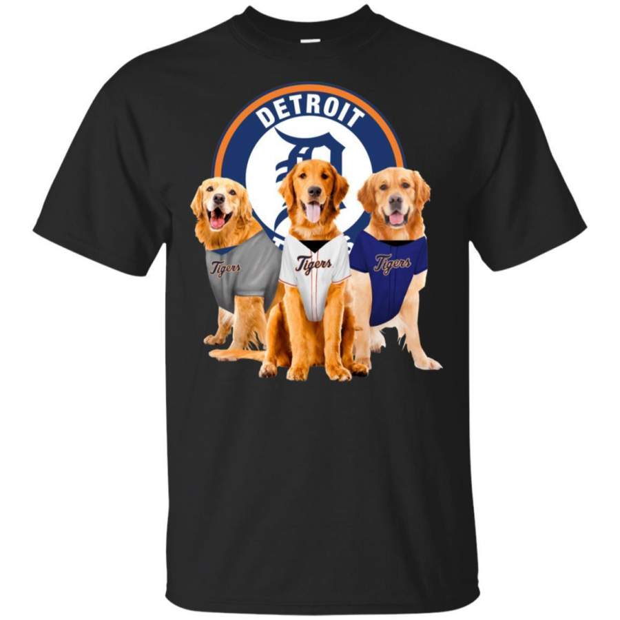 Golden Retriever Dog And Detroit Tigers Fan Shirt HT208