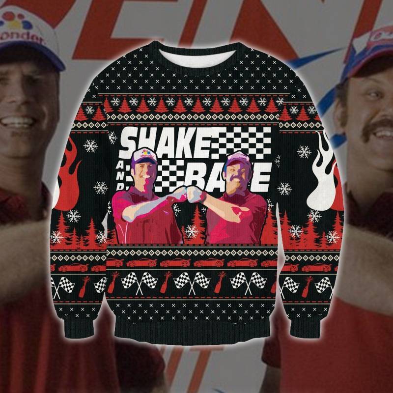 Talladega Nights Knitting Pattern 3D Print Ugly Christmas Sweatshirt