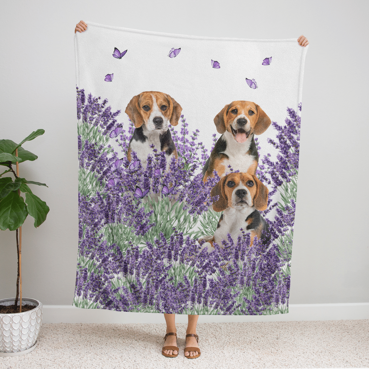 Beagle Lavender Quilt – Blanket