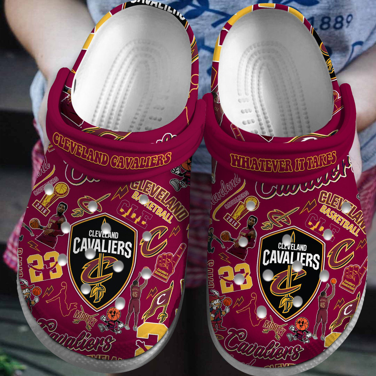 Cleveland Cavaliers NBA Crocss Clogs Crocband Shoes Comfortable For Men Women and Kids