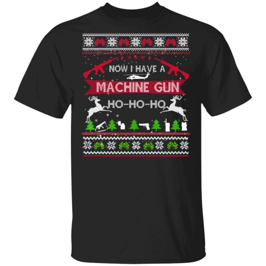 Die Hard Ugly Christmas Sweater Now I Have A Machine Gun T-Shirt