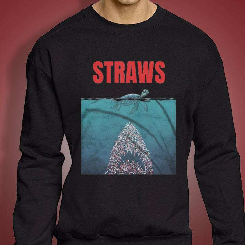 Straws Shark Dododo Men’S Sweatshirt