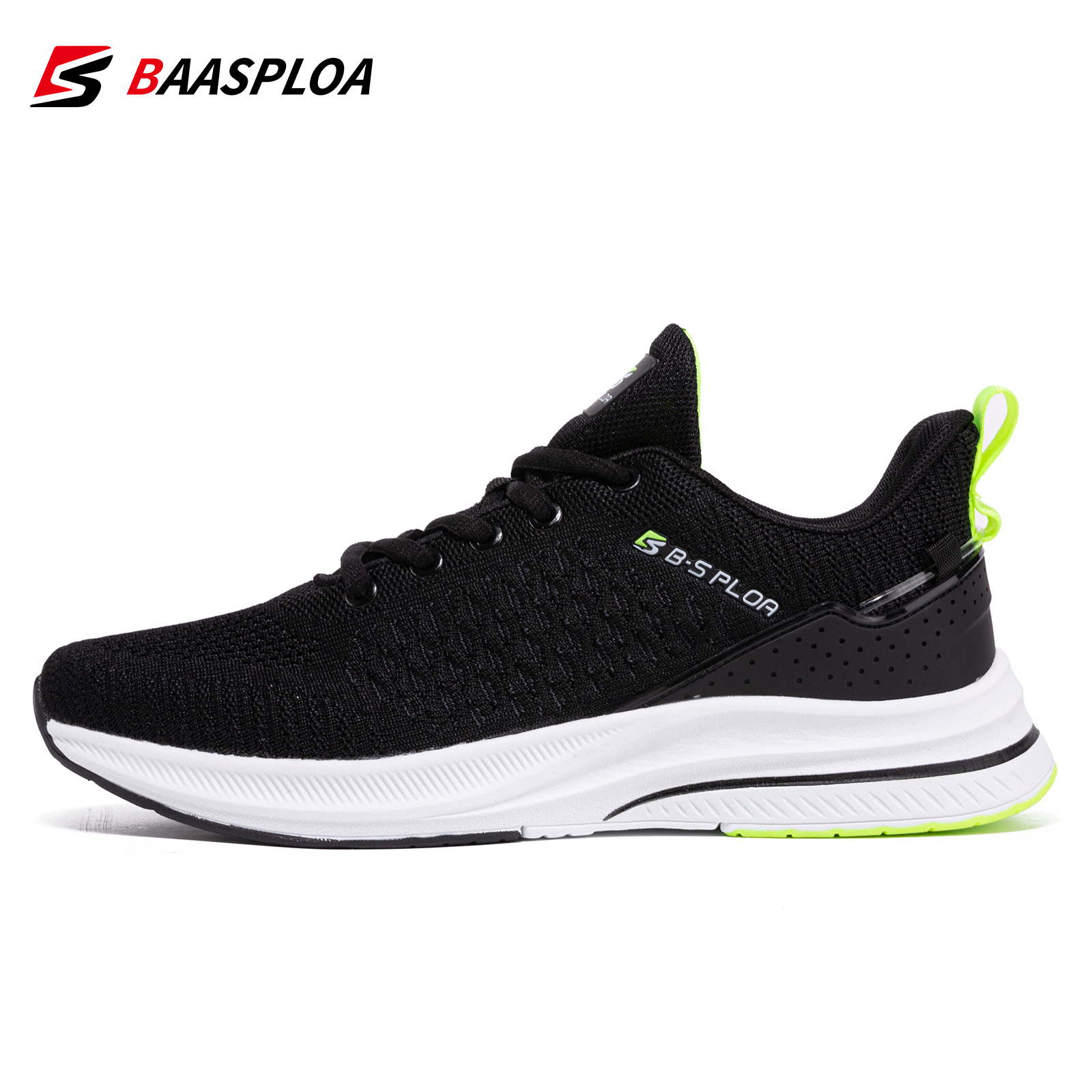 Baasploa Lightweight Running Shoes For Men 2022 Men’s Designer Mesh Casual Sneakers Lace-Up Male Outdoor Sports Tennis Shoe alx