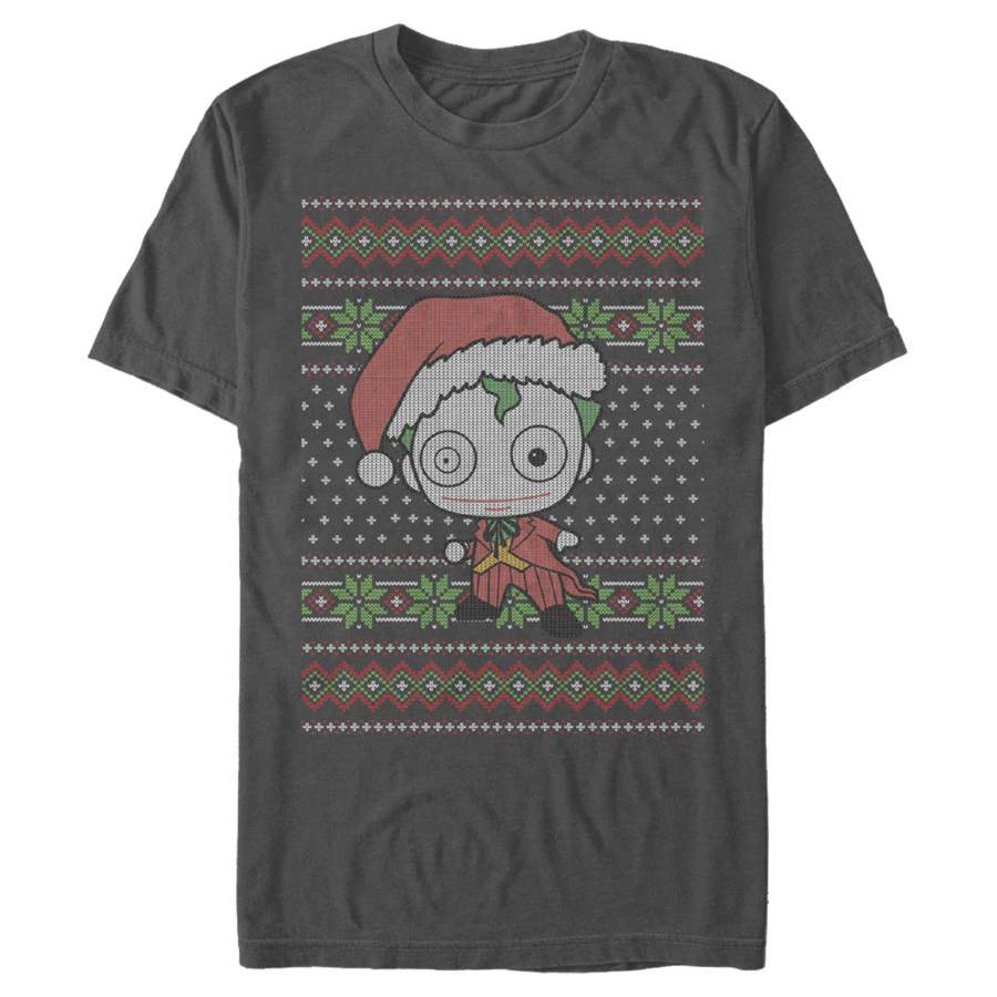 Batman Men’s Ugly Christmas Chibi Joker  T Shirt