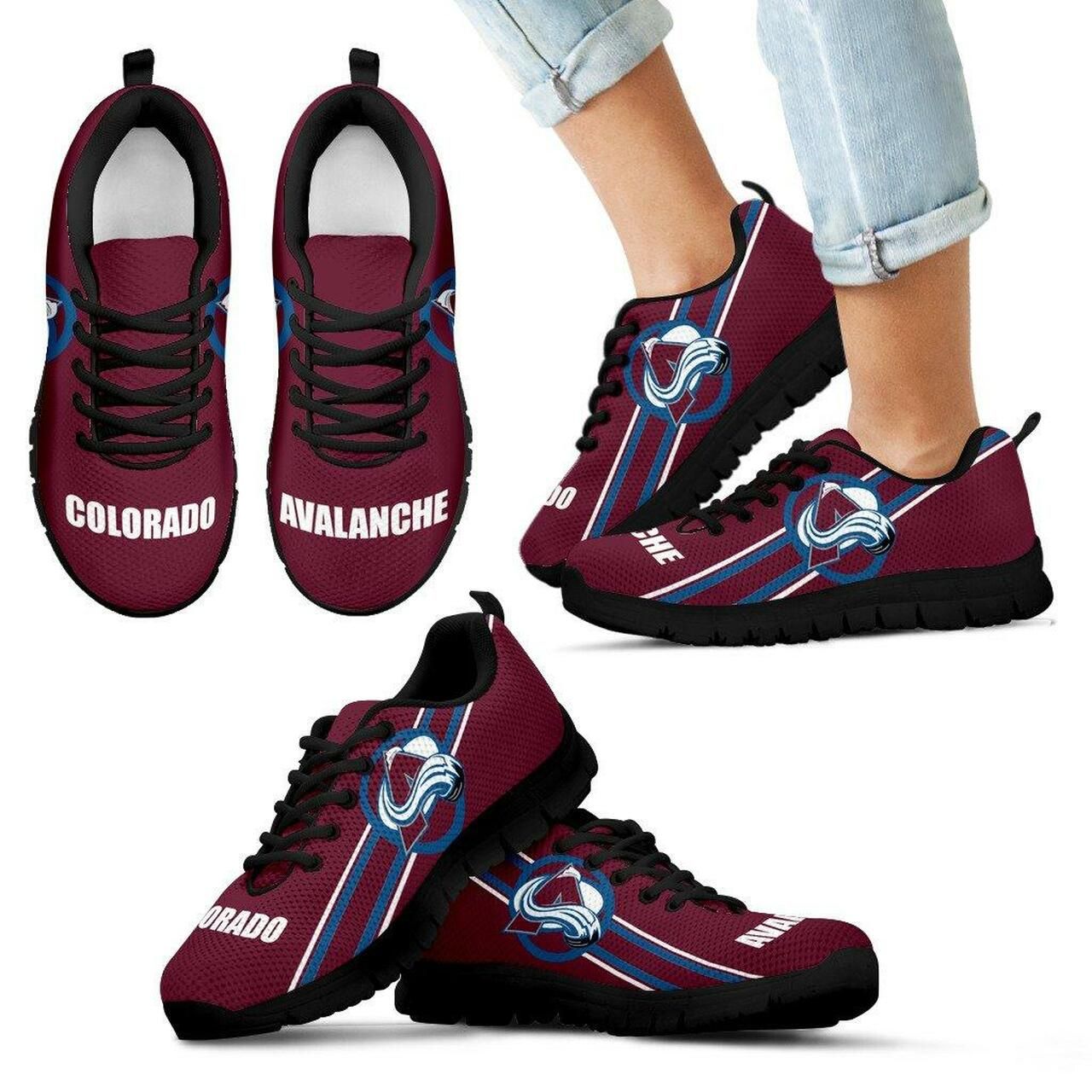 Colorado Avalanche Sneakers Fall Of Light Running Shoes For Men, Women Shoes12607