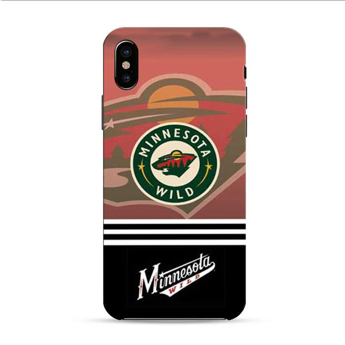 Minnesota Wild Logos Stripes Red Fade iPhone XS 3D Case