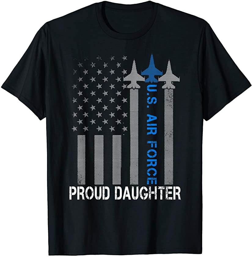 Vintage Proud Daughter US Air Force Flag TShirt – USAF T-Shirt