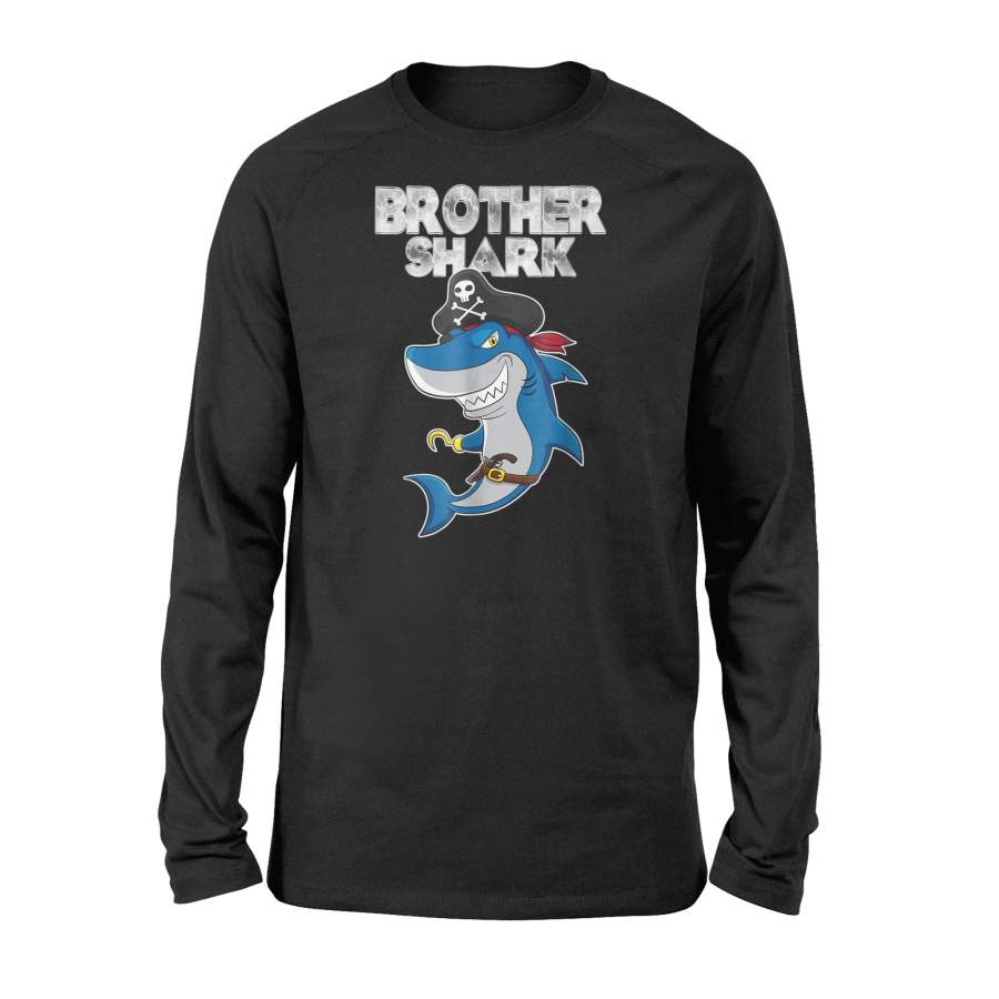 Brother Pirate Shark Halloween Matching Family Halloween Long Sleeve T shirt