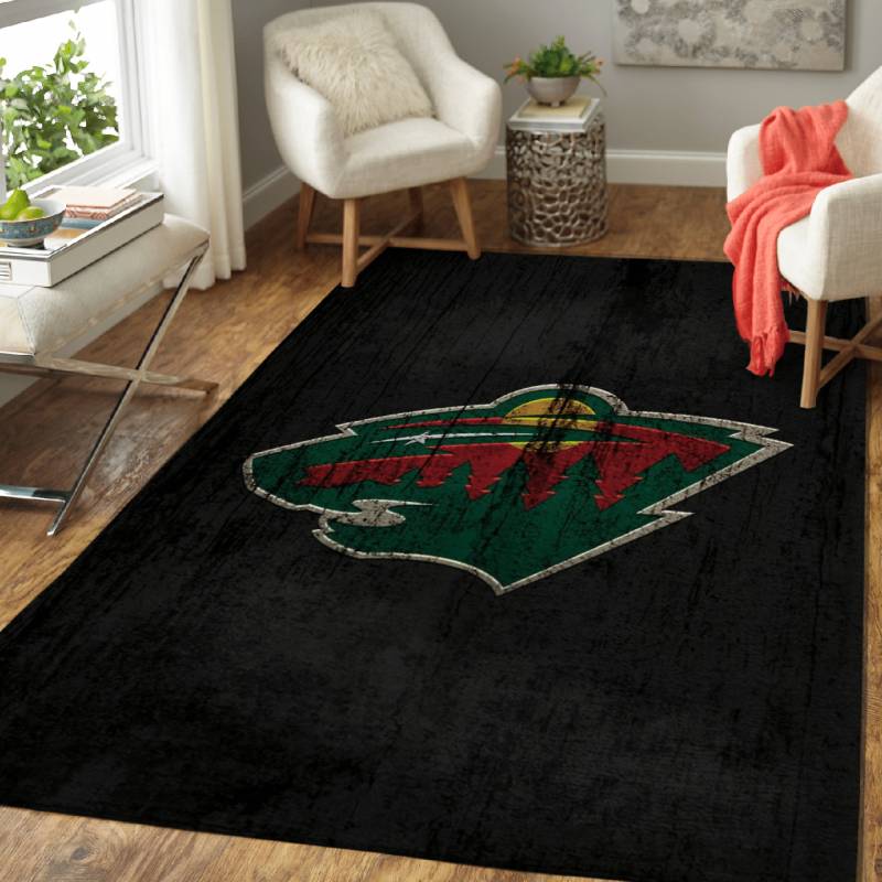 Rug Home Decor Minnesota Wild Vintage – Hockey Logo Sport