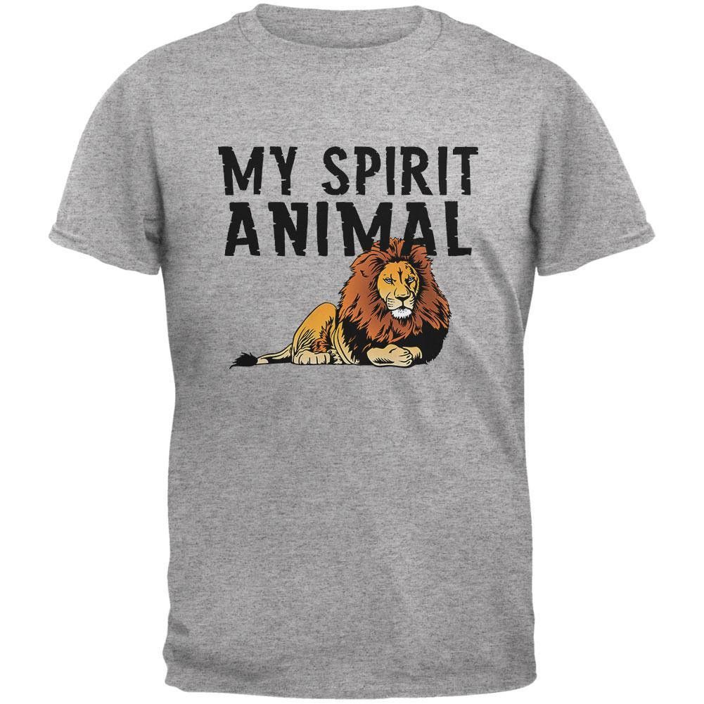 My Spirit Animal Lion Heather Grey Shirt