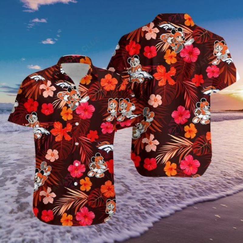 Denver Broncos Flower Hawaii 3D Shirt With Shorts DVBC3D02180620