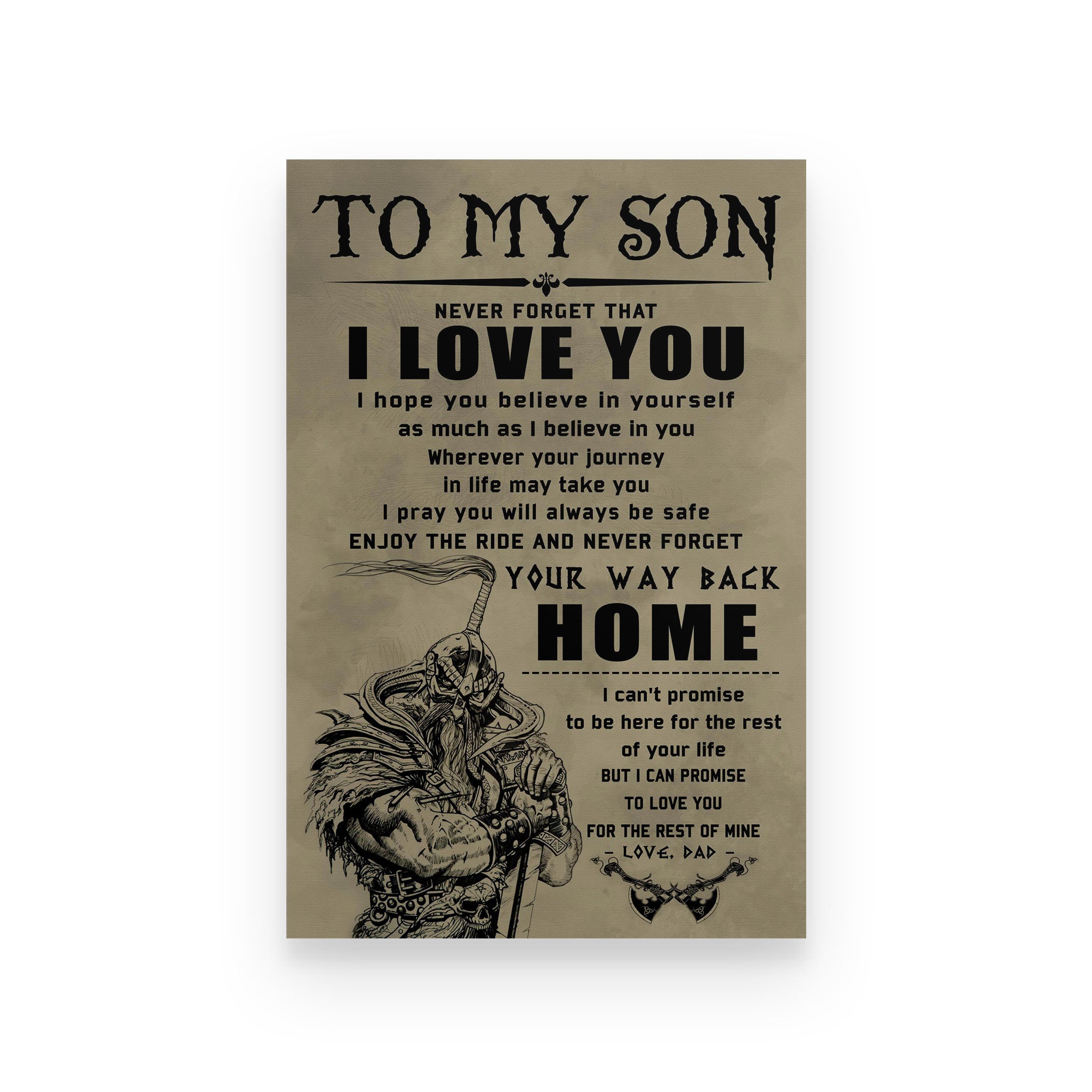 Viking poster dad to son never forget your way back home vs2
