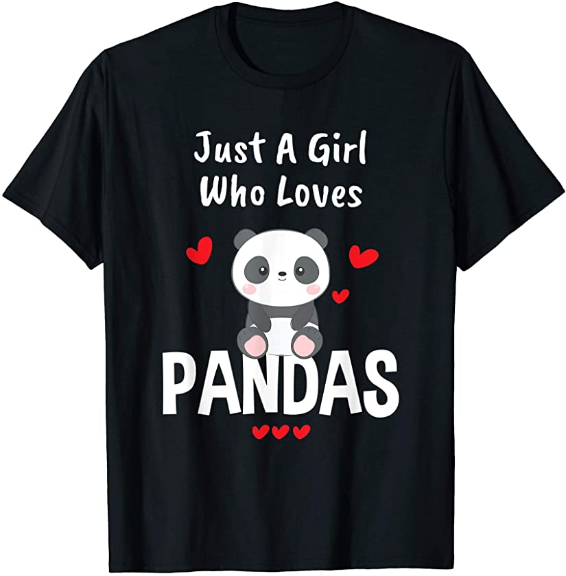 Animal Panda Bear Lover Women Girls Love Pandas T-Shirt